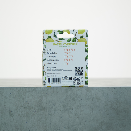 Padellig LEMON TREE overgrip giftbox - Overgrip - Grip - Griptape - Comfort Pro - Padel - Overgrip tennis - Overgrip padel - Geel, Wit, Geel - 3 stuks