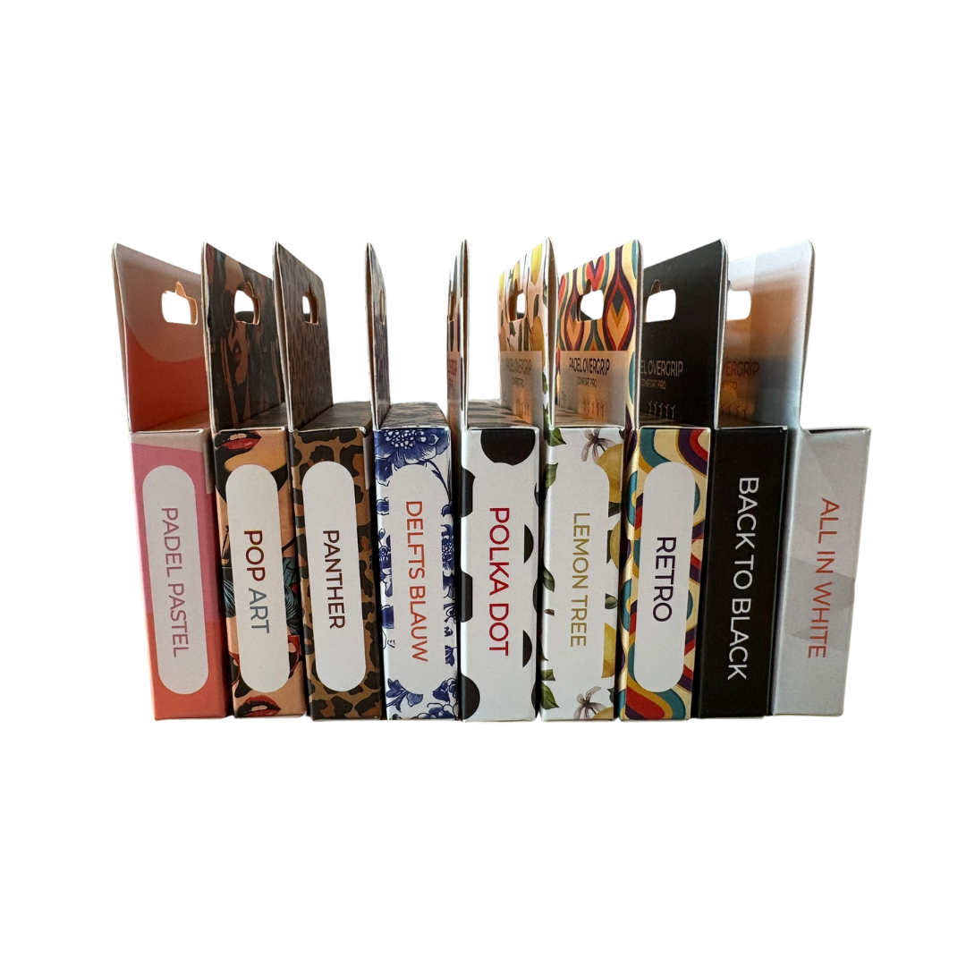 Padellig ALL-IN WHITE overgrip giftbox - Overgrip - Grip - Griptape - Comfort Pro - Padel - Overgrip tennis - Overgrip padel - Wit, Wit, Wit- 3 stuks