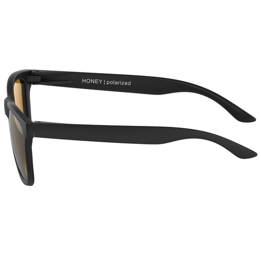 Padelbril - Honey - Matte black frame | gold lens