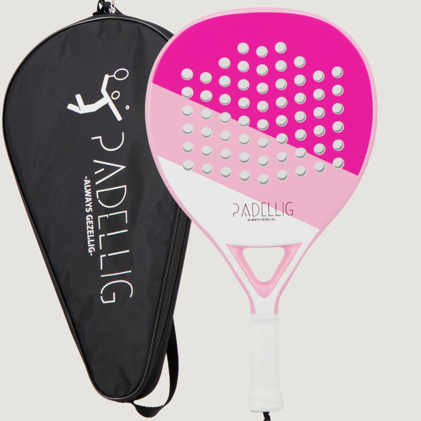Padelracket Padellig Full Carbon Pink Delight – Inclusief tas
