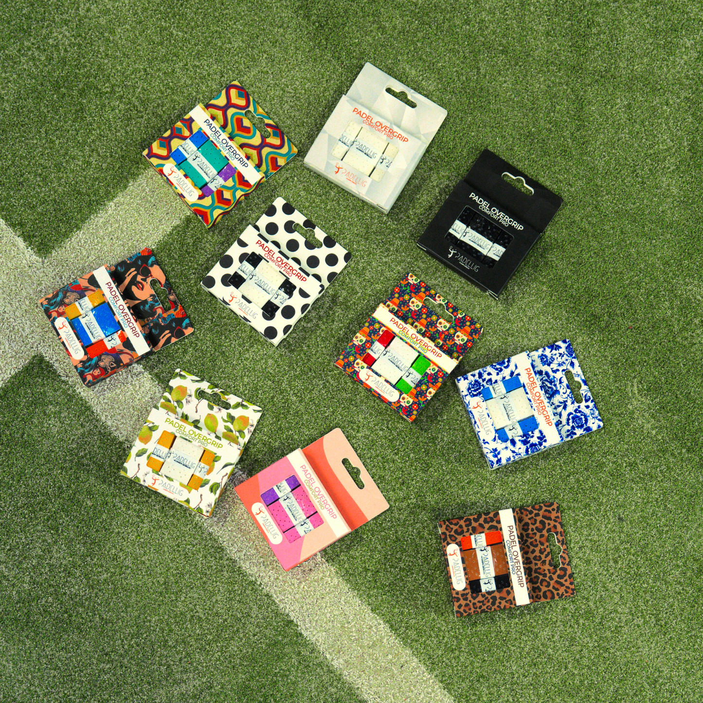 Padellig PADEL PASTEL overgrip giftbox - Overgrip - Grip - Griptape - Comfort Pro - Padel - Overgrip tennis - Overgrip padel - Roze/Lila, Paars, Roze/Lila- 3 stuks
