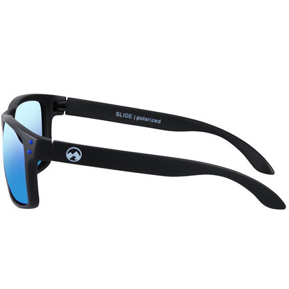 Padelbril - Slide - Matte black frame | ice blue lens