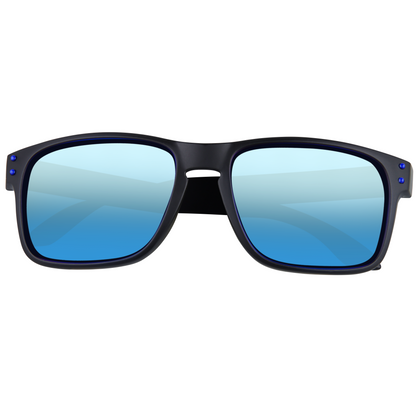 Padelbril - Slide - Matte black frame | ice blue lens