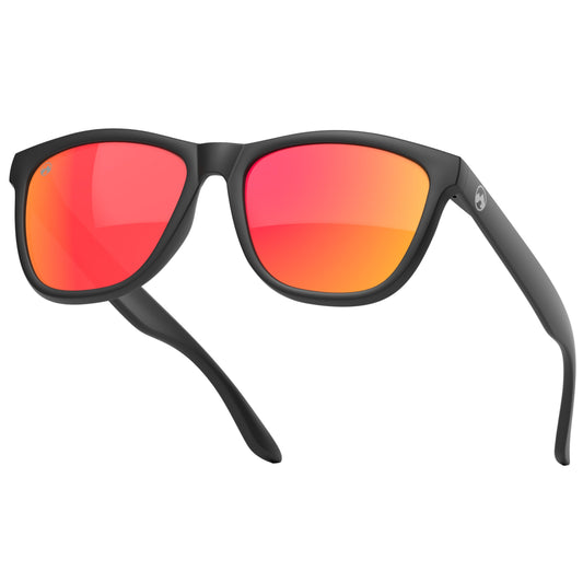 Padelbril - Fire - Matte black frame | orange lens