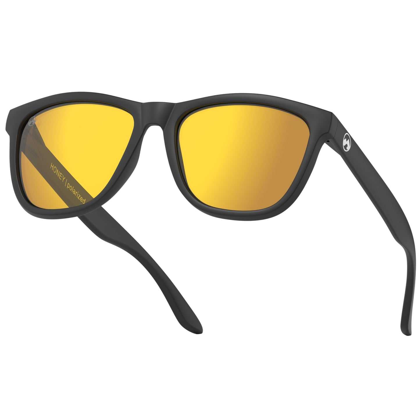 Padelbril - Honey - Matte black frame | gold lens