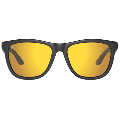 Padelbril - Honey - Matte black frame | gold lens