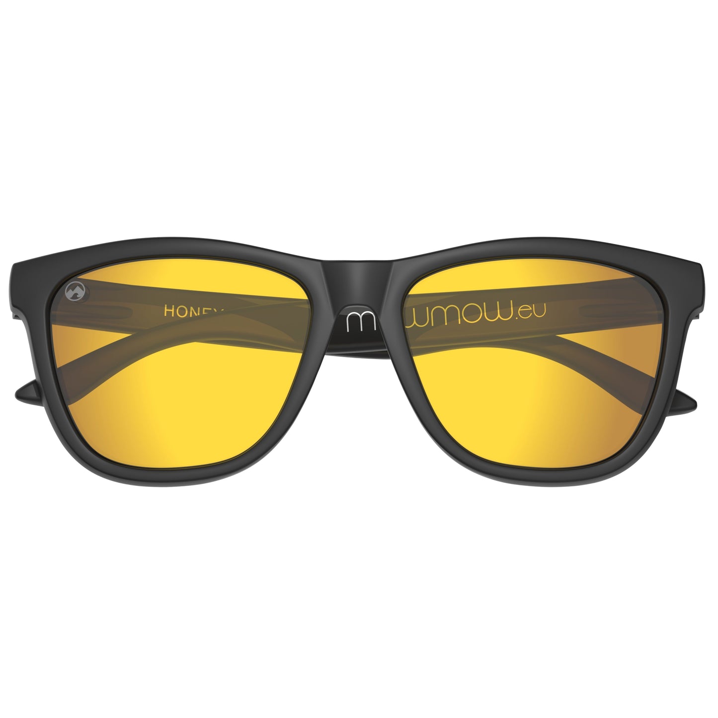 Padelbril - Honey - Matte black frame | gold lens