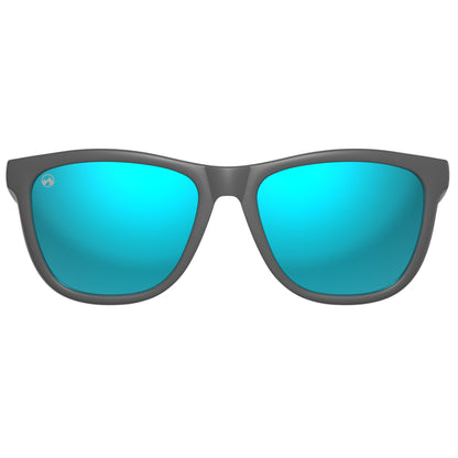 Padelbril - Polar - Matte dark grey frame | ice blue lens
