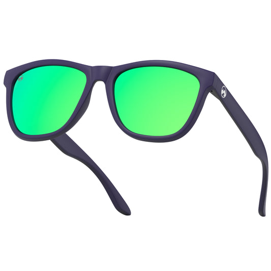 Padelbril - Jade - Matte dark navy blue frame | green lens