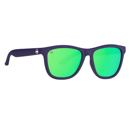Padelbril - Jade - Matte dark navy blue frame | green lens
