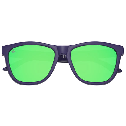 Padelbril - Jade - Matte dark navy blue frame | green lens