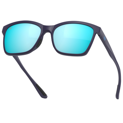 Padelbril - Oahu - Matte dark navy frame | ice blue lens
