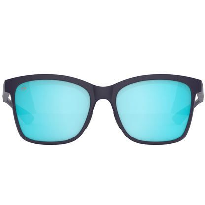 Padelbril - Oahu - Matte dark navy frame | ice blue lens