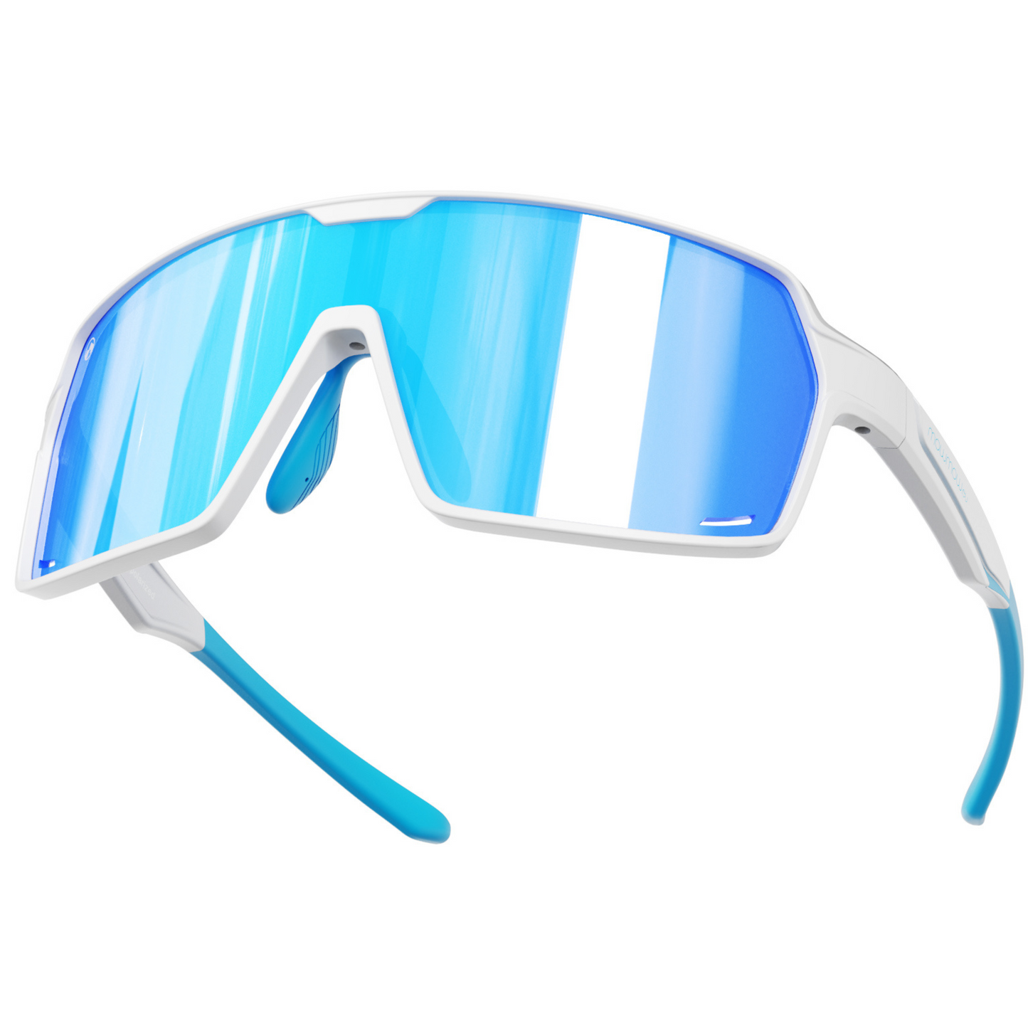 Padelbril - Titan - Matte white frame | blue lens