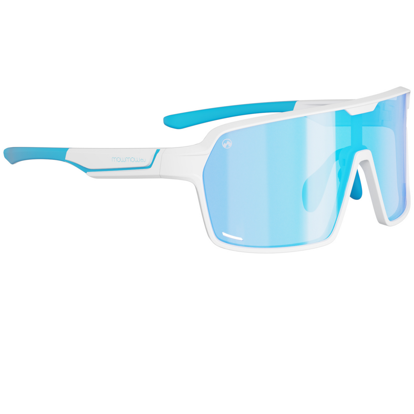 Padelbril - Titan - Matte white frame | blue lens