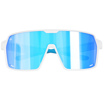 Padelbril - Titan - Matte white frame | blue lens
