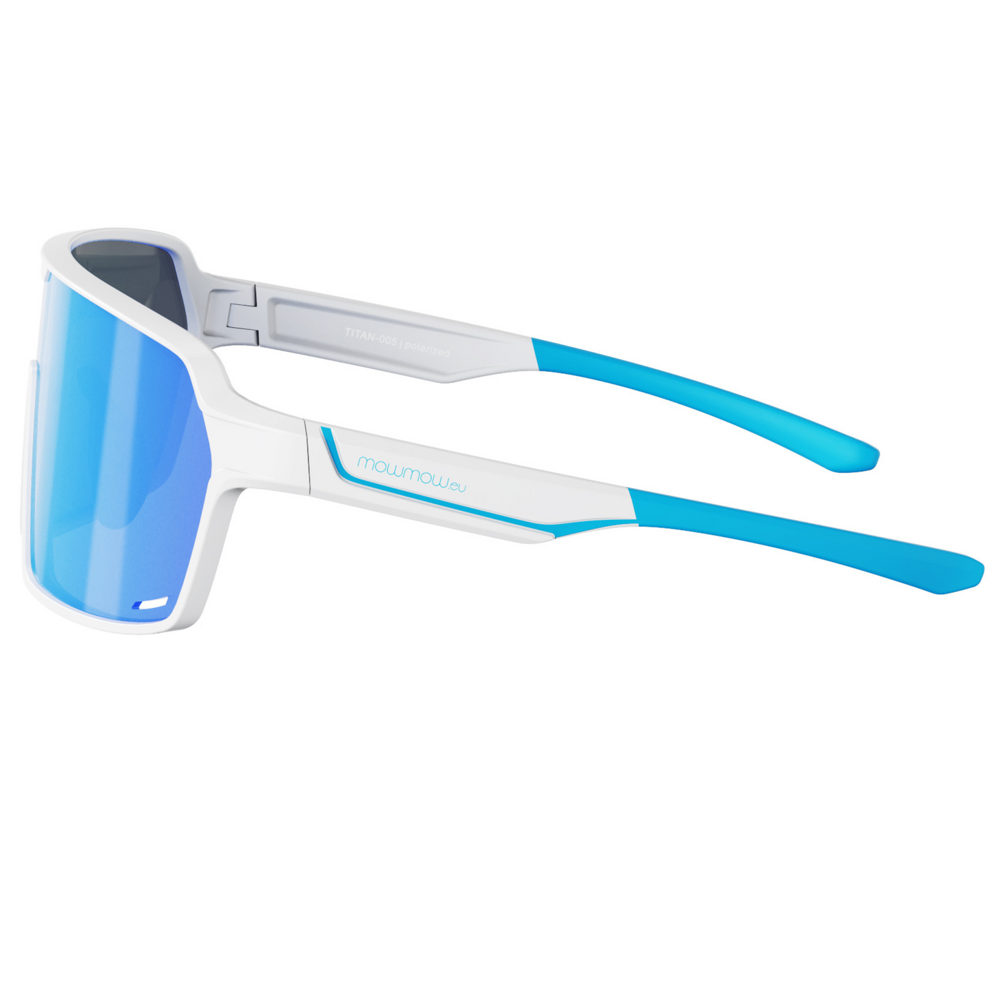 Padelbril - Titan - Matte white frame | blue lens