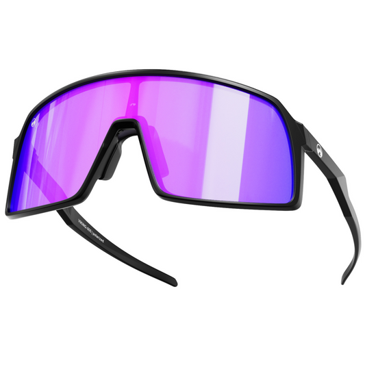 Padelbril - Viking - Matt black frame | purple