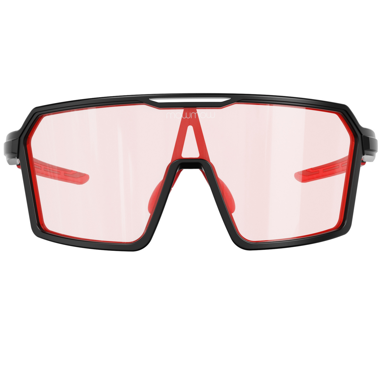 Padelbril - Wizard-002 - Matte black | clear to full orange red Revo